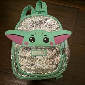Disney Star Wars Mandalorian The Child GroguBaby Yoda Sequin Mini Backpack Bag